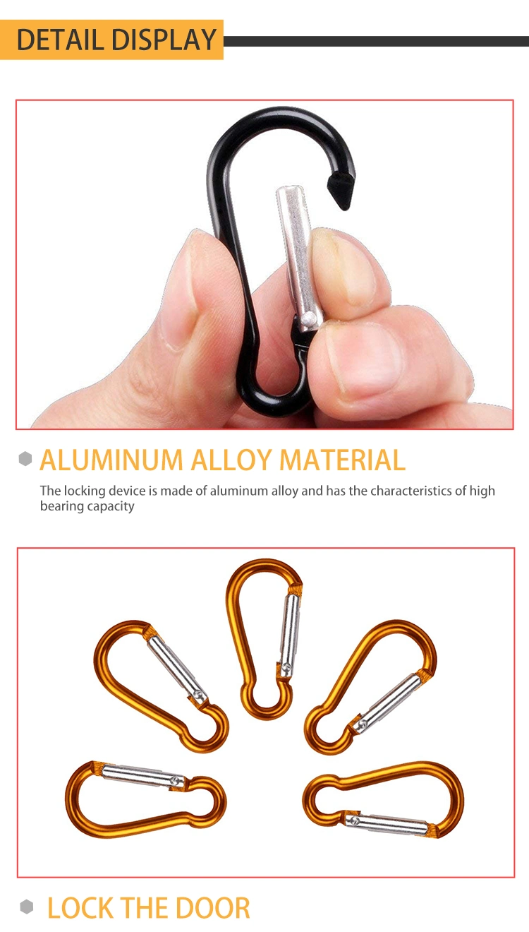Metal Aluminium Carabiner Keychain, Snap Hooks Hot Sale Products