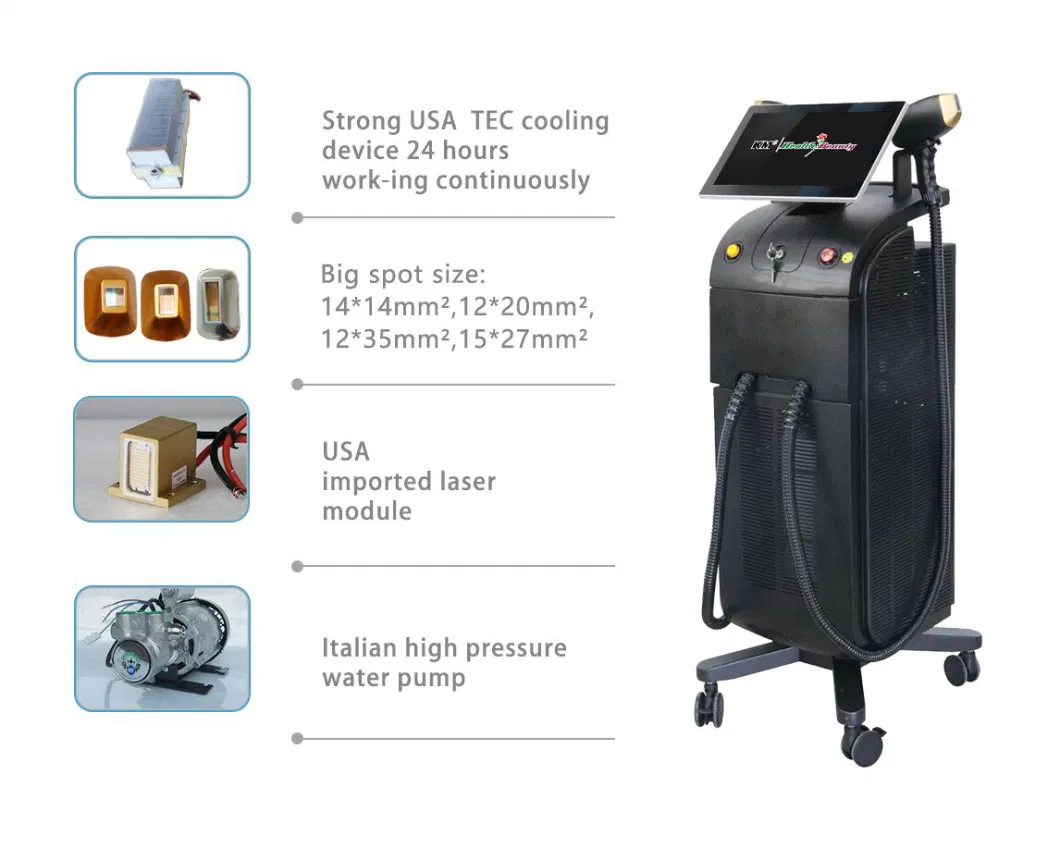Km Diode Ice Titanium Alexandrite Laser 808nm 755 810 1064 IPL Permament Hair Removal ND YAG Pico Carbon Laser Tattoo Removal Beauty Facial Machine Equipment