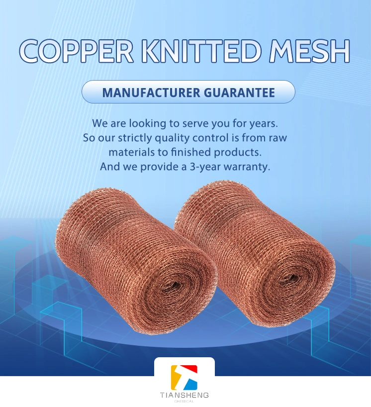 Copper Titanium Stainless Steel Knitted Wire Mesh Gas-Liquid Filter Mesh